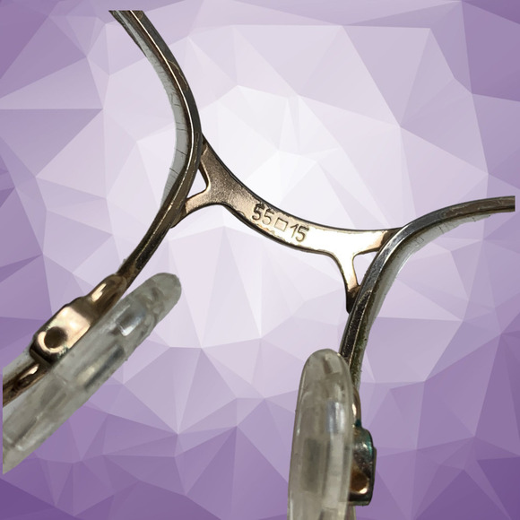 Vtg 80\'s Marchon Marcolin Fantasy Eyeglass Frames Only Purple & Gold Enamel 7033 main image 3